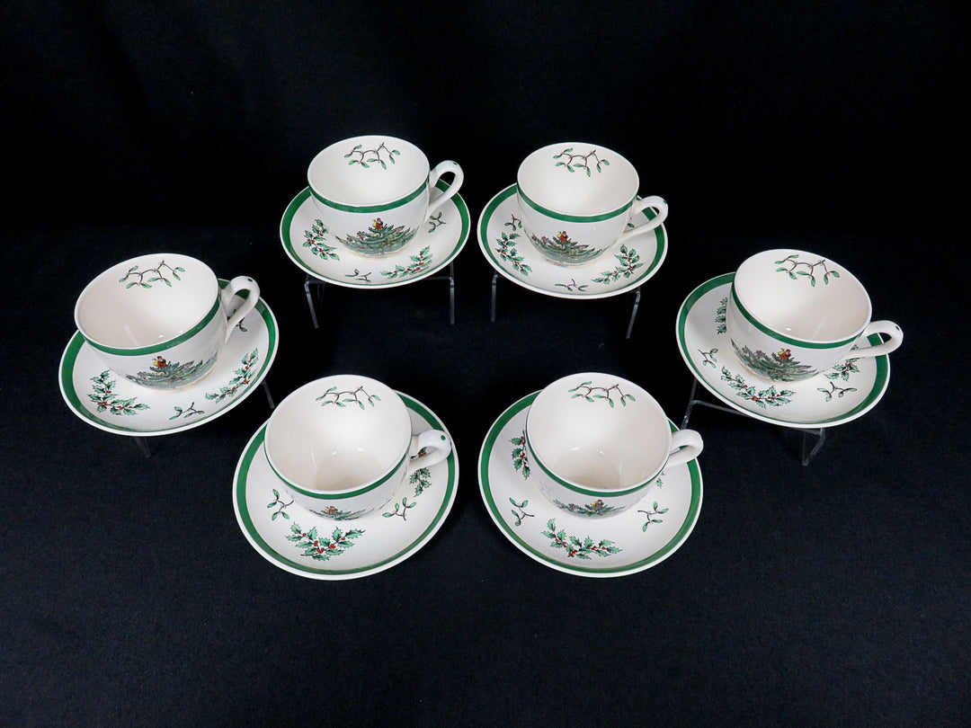 Spode Christmas Coffee Cups and Saucers