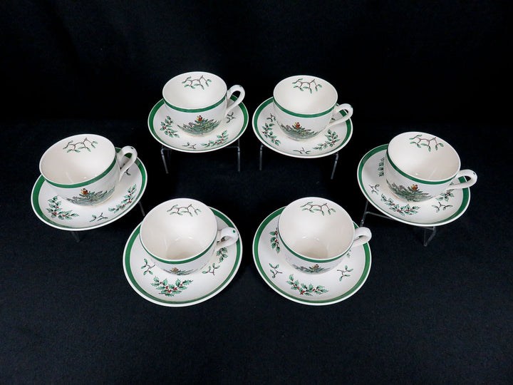 Spode Christmas Coffee Cups and Saucers
