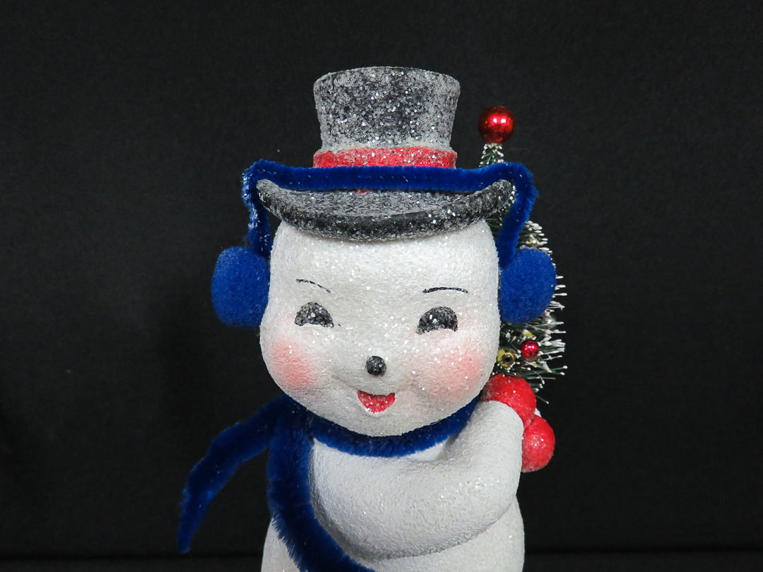 Glittery Snowman with Earmuffs