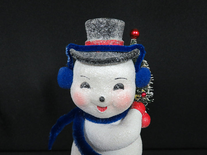 Glittery Snowman with Earmuffs