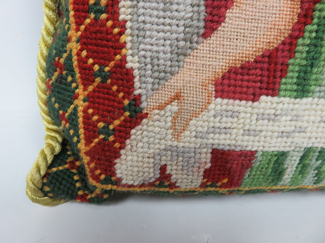 Vintage Angel Needlepoint Pillow