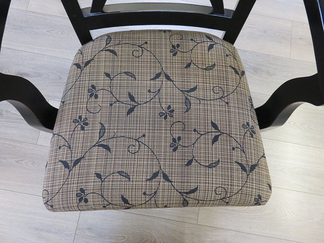 Distressed Black Arm Chair