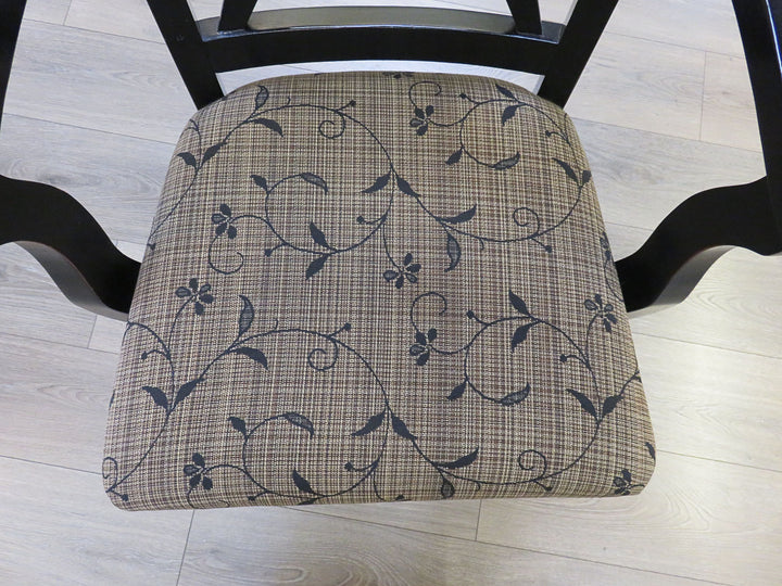 Distressed Black Arm Chair