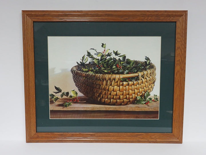 Christmas Holly Print by Camparelli