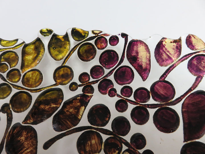 Embossed Glass Centerpiece Bowl