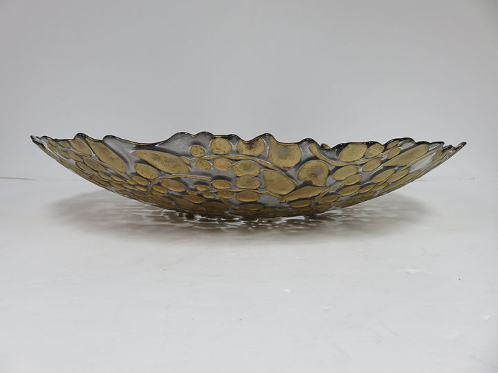 Embossed Glass Centerpiece Bowl
