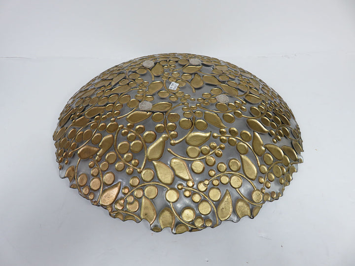 Embossed Glass Centerpiece Bowl