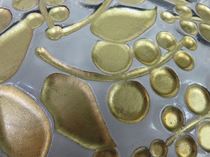 Embossed Glass Centerpiece Bowl