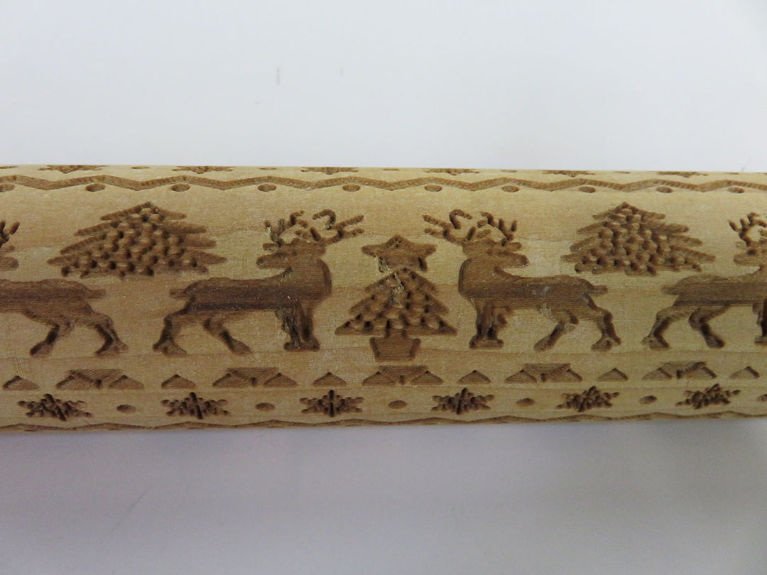 Christmas Wooden Rolling Pin