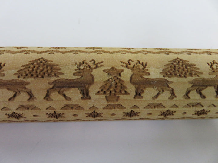 Christmas Wooden Rolling Pin