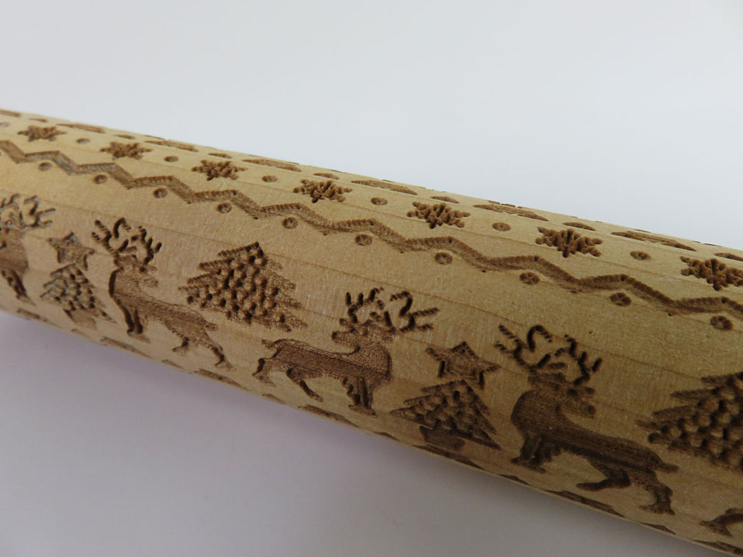 Christmas Wooden Rolling Pin