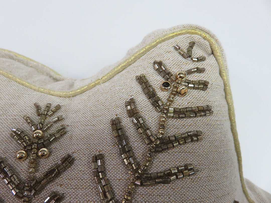 Star Shaped Beaded Pillow