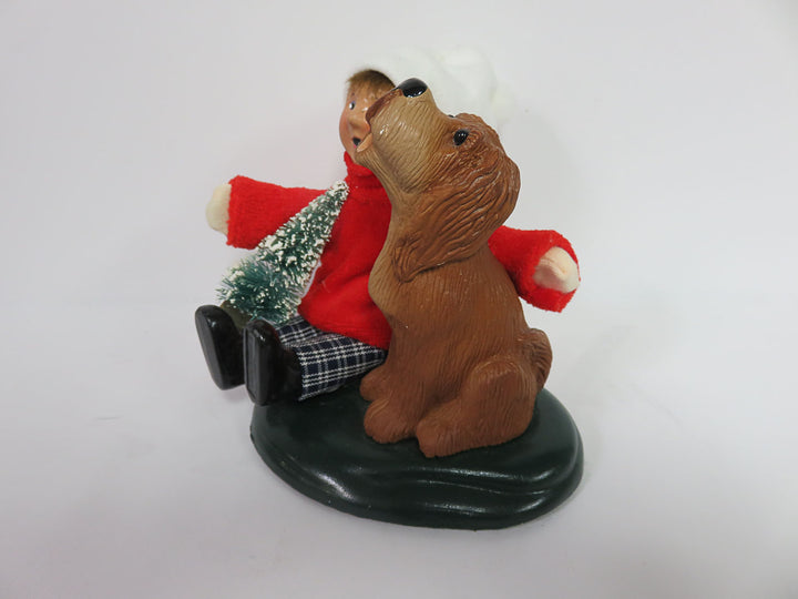 Byers Choice Boy with Dog