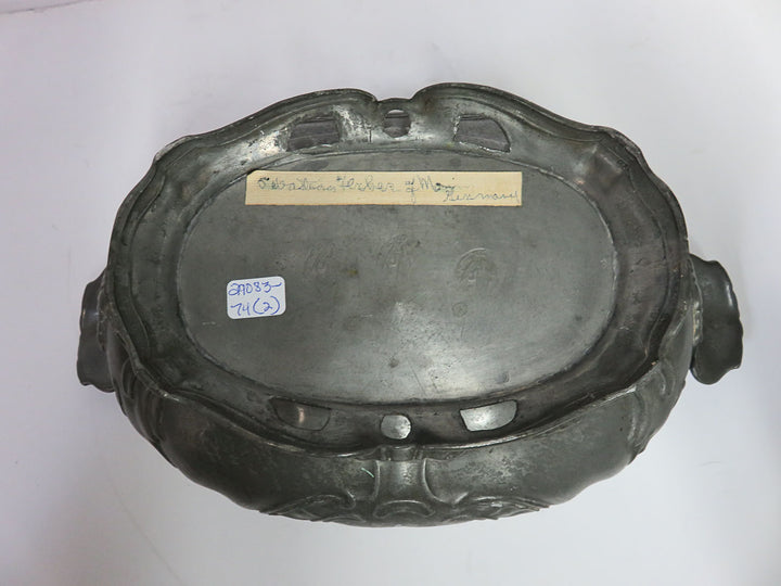 German Antique Pewter Tureen