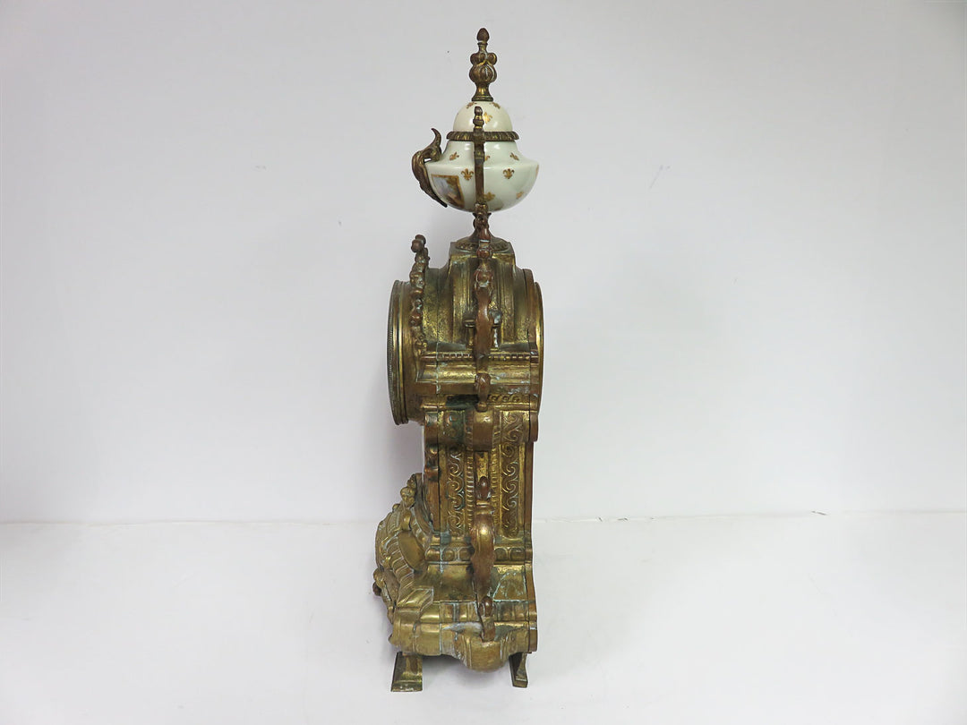 Antique Brass Mantle Clock