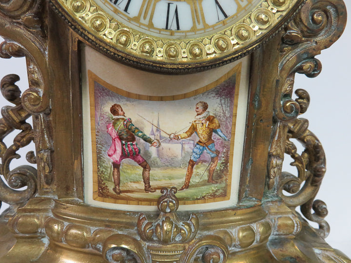 Antique Brass Mantle Clock