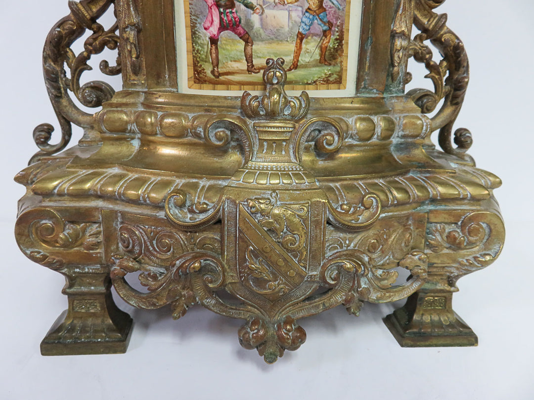 Antique Brass Mantle Clock