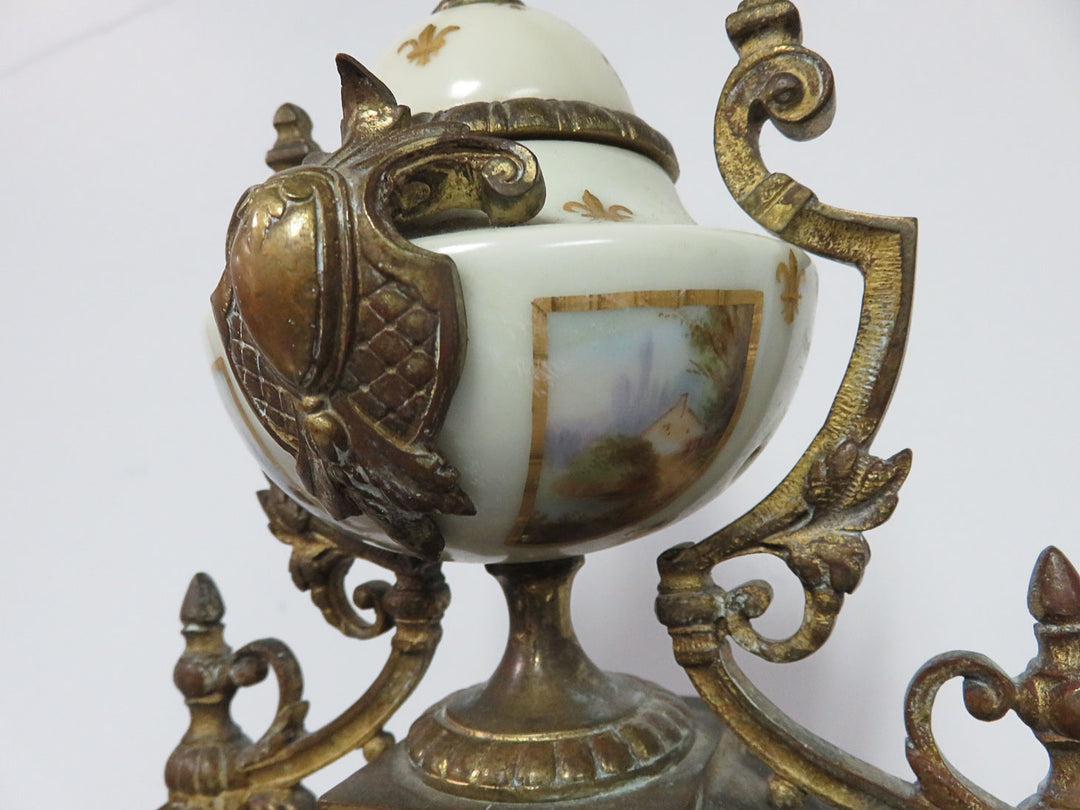 Antique Brass Mantle Clock