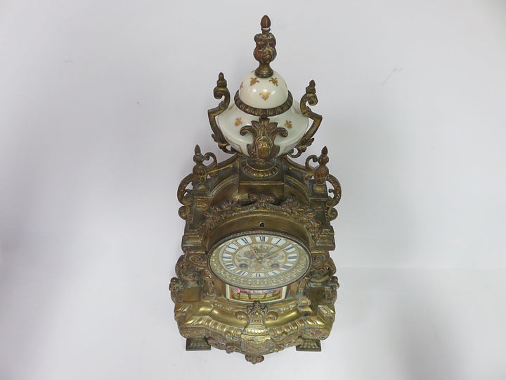Antique Brass Mantle Clock