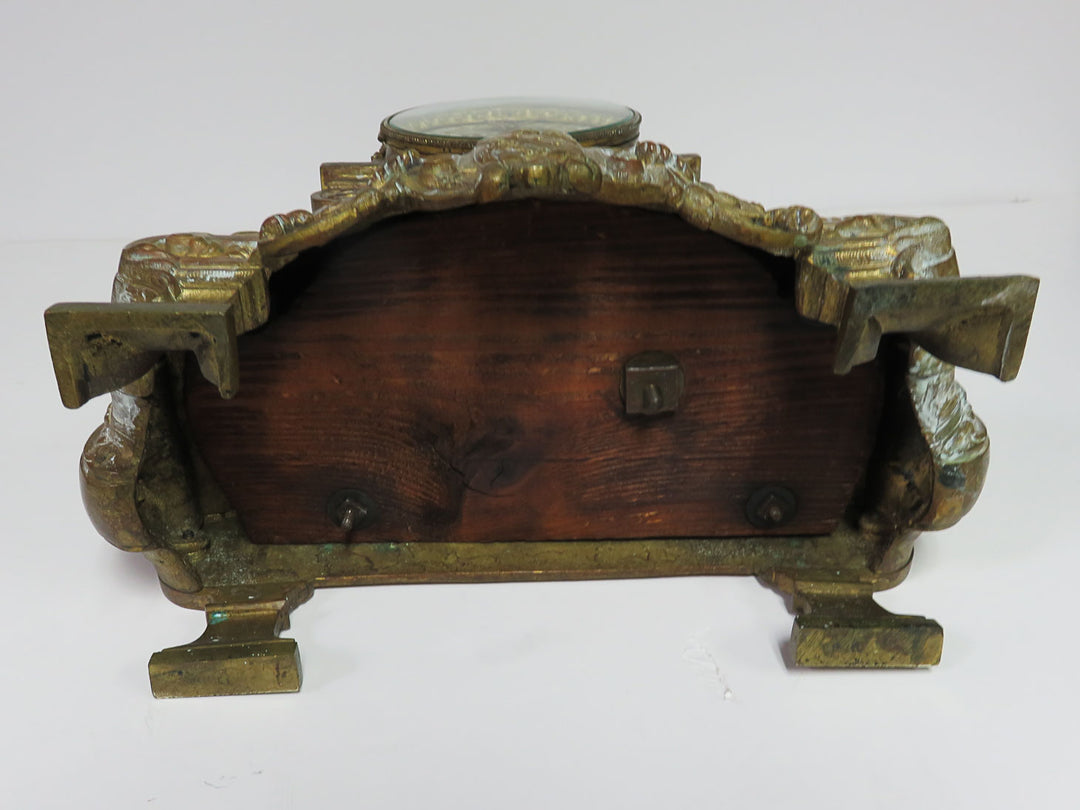 Antique Brass Mantle Clock