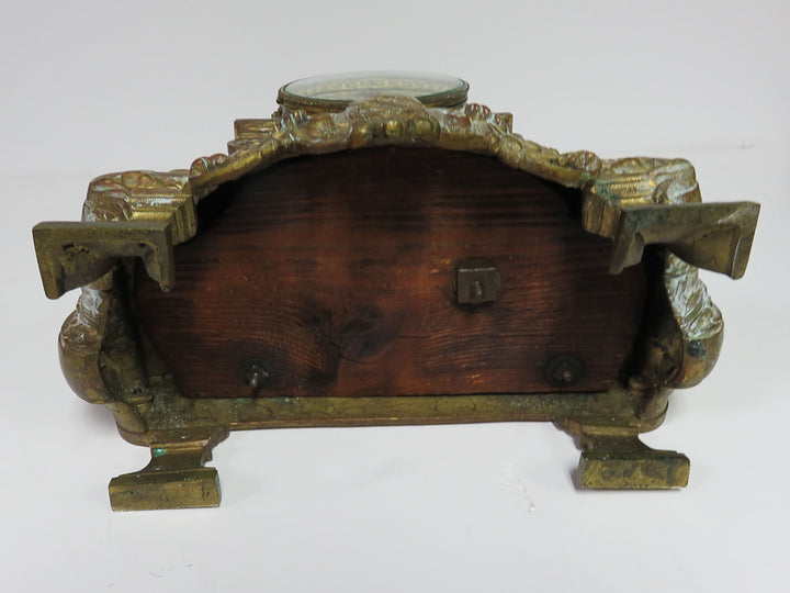 Antique Brass Mantle Clock