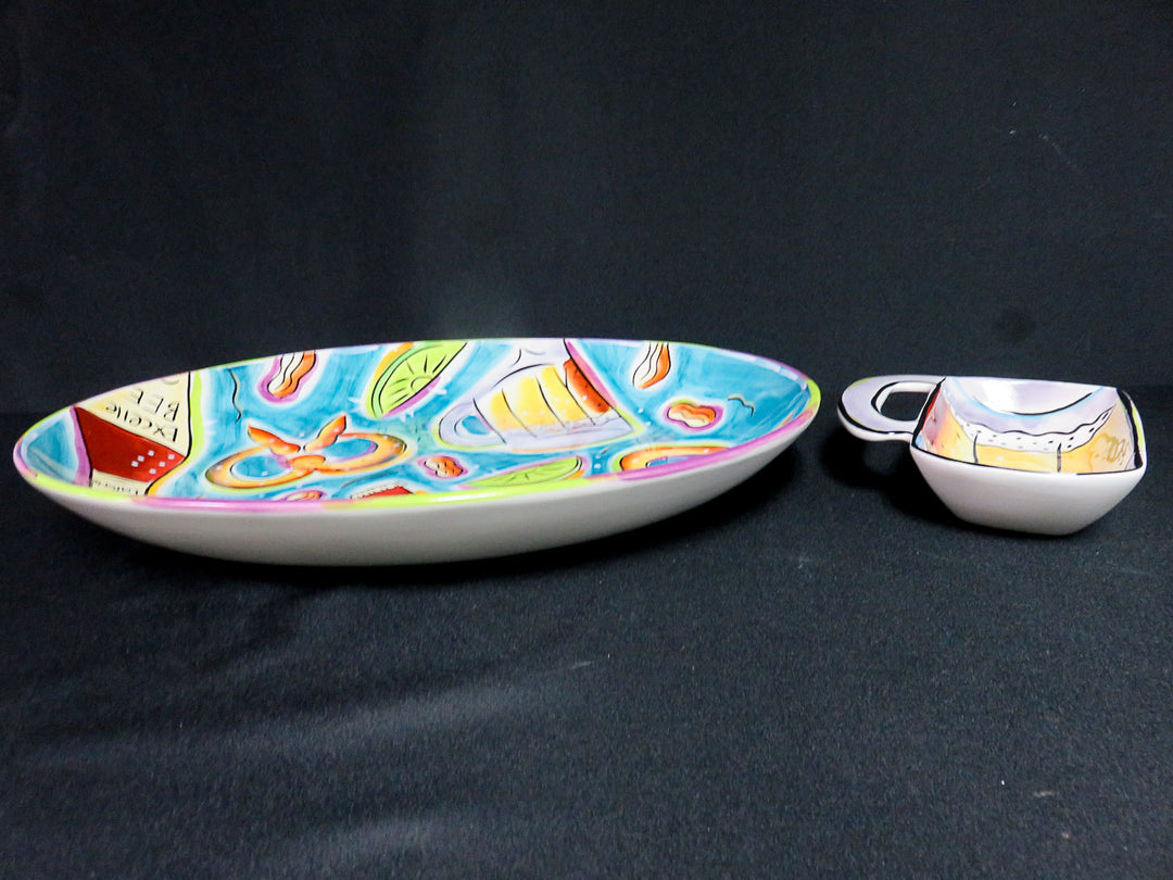 Ceramic Chip & Dip Set