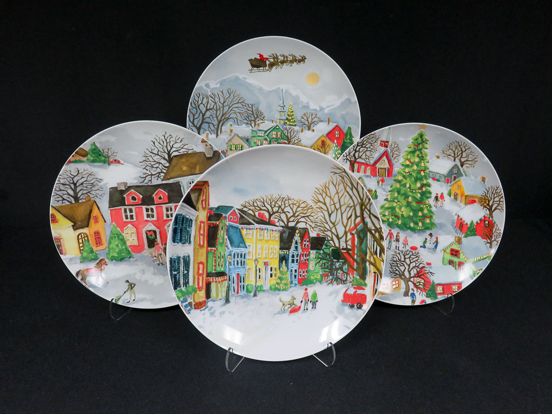 Pottery Barn Winter Village Plates