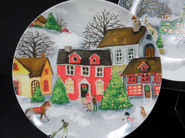 Pottery Barn Winter Village Plates