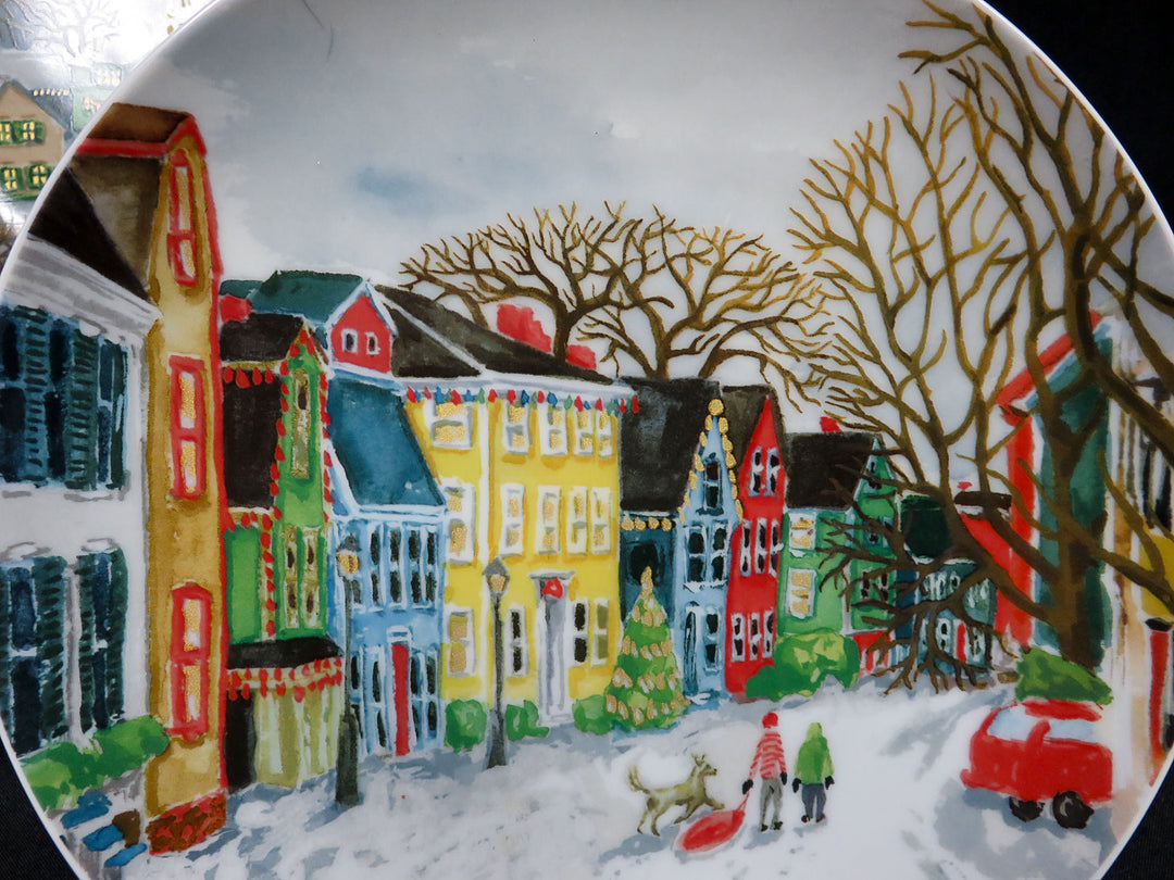 Pottery Barn Winter Village Plates