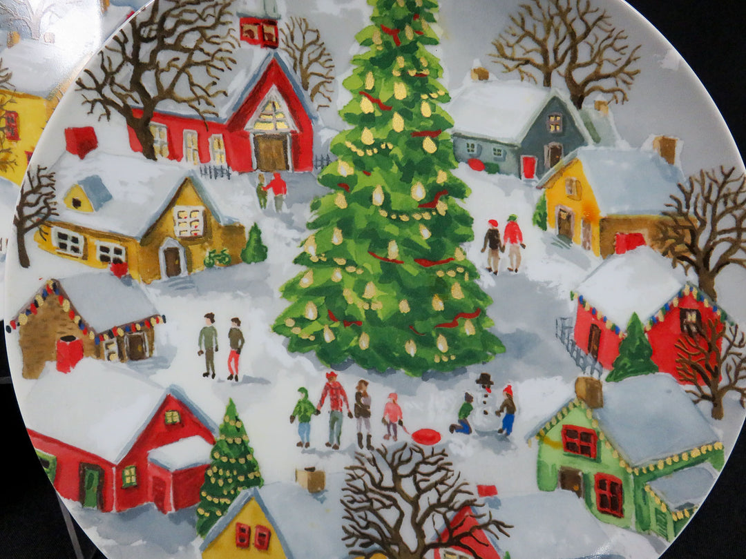 Pottery Barn Winter Village Plates