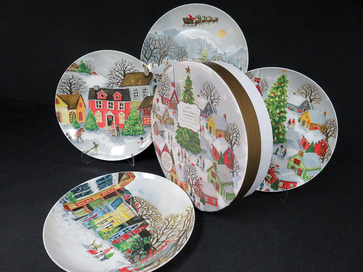 Pottery Barn Winter Village Plates