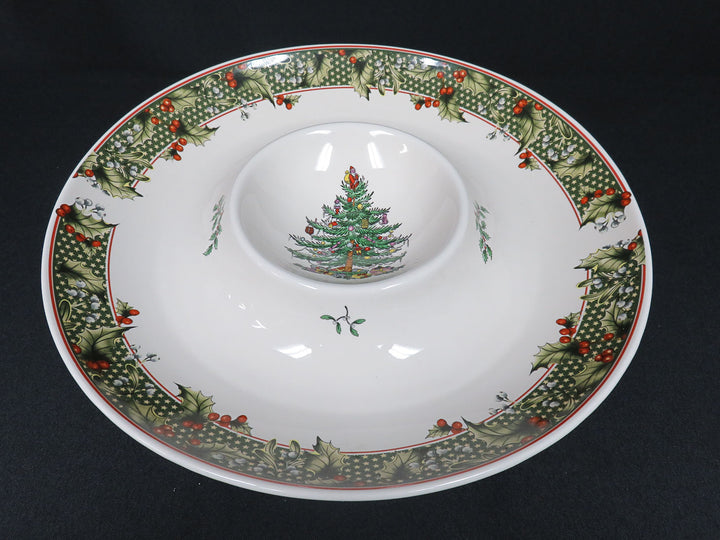 Spode Christmas Tree Chip and Dip