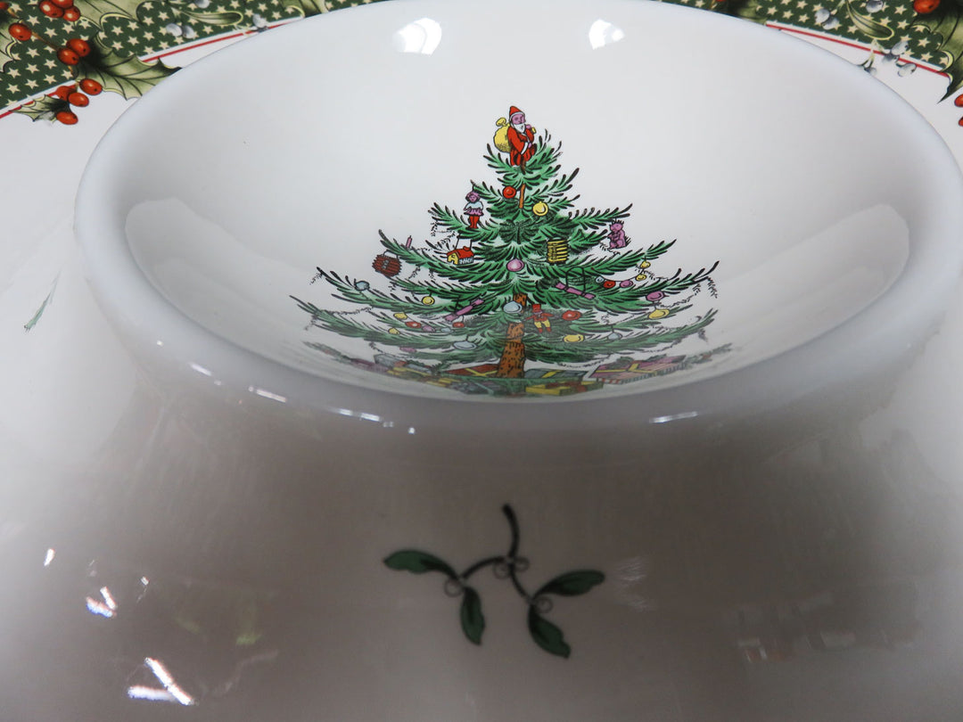 Spode Christmas Tree Chip and Dip