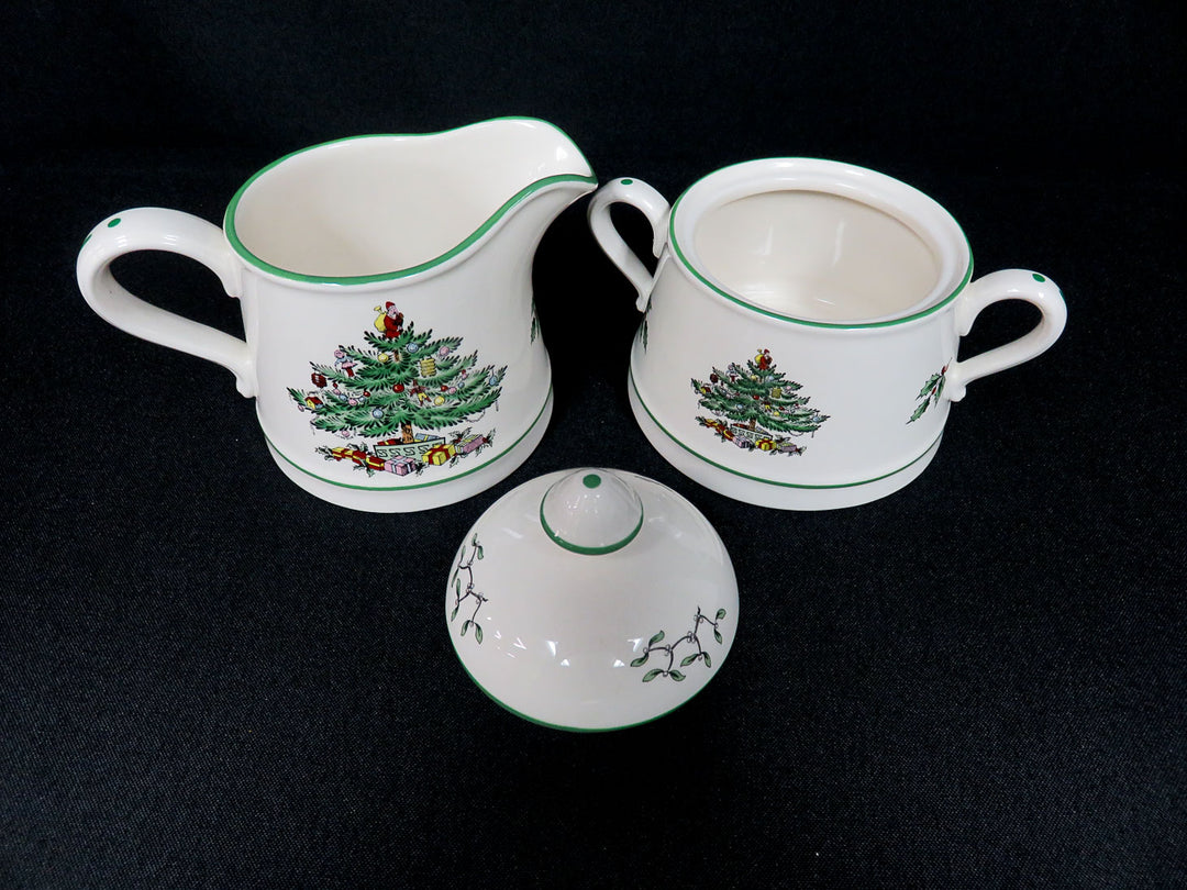 Spode Christmas Tree Cream and Sugar