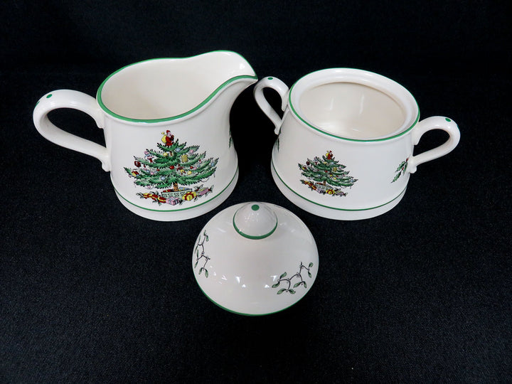 Spode Christmas Tree Cream and Sugar