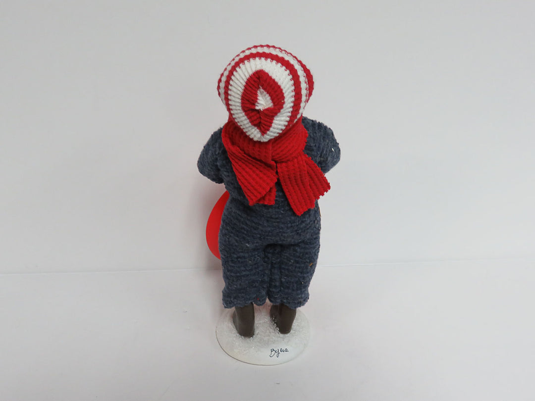 Byers Choice Boy with Red Saucer