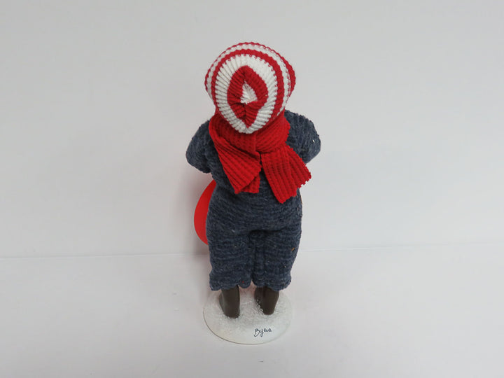 Byers Choice Boy with Red Saucer