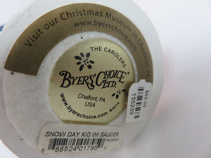 Byers Choice Boy with Red Saucer