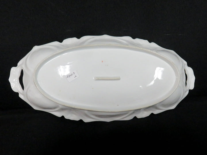 Antique Hand Painted Serving Dish