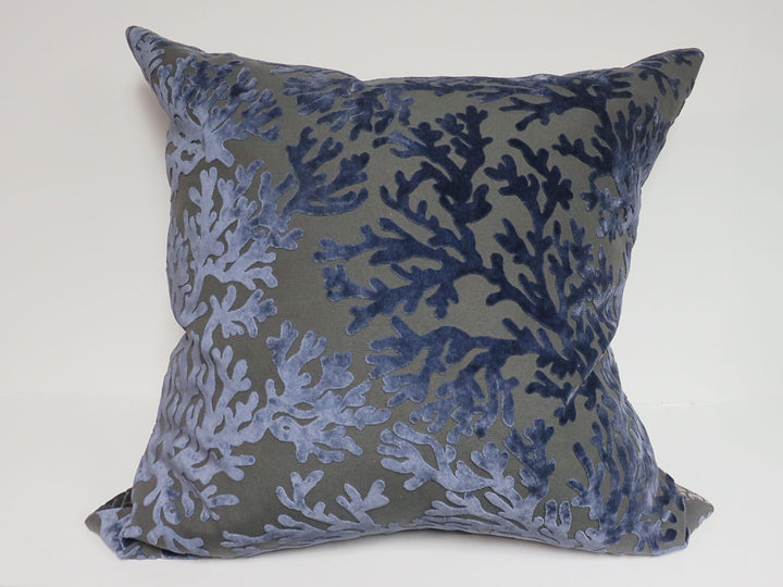 Blue Velvet Throw Pillow