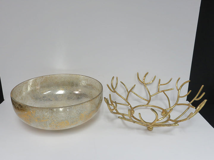 Mercury Glass Centerpiece Bowl