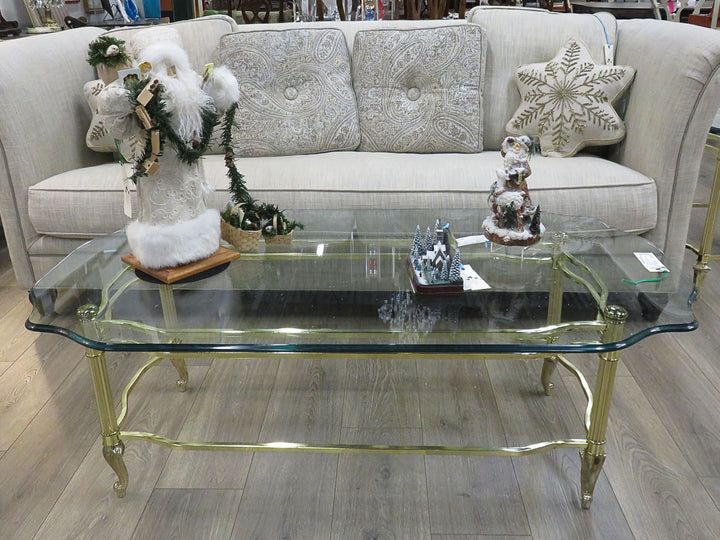 Brass & Glass Coffee Table