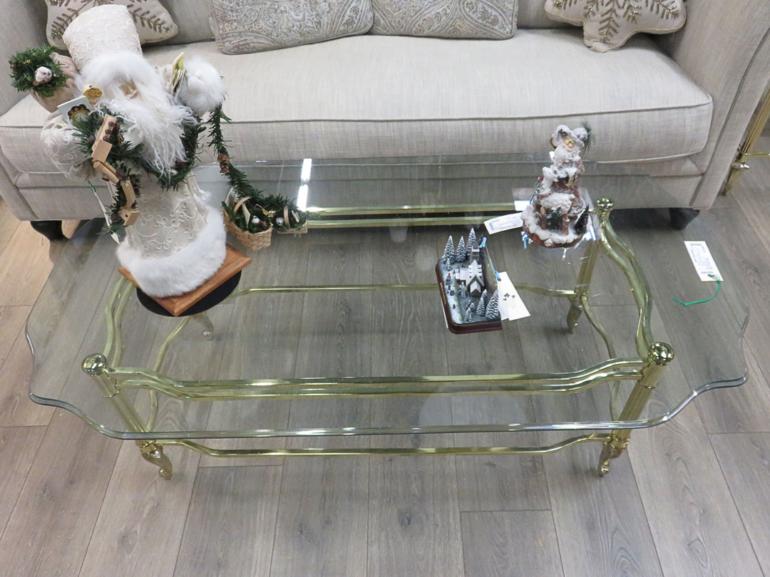 Brass & Glass Coffee Table