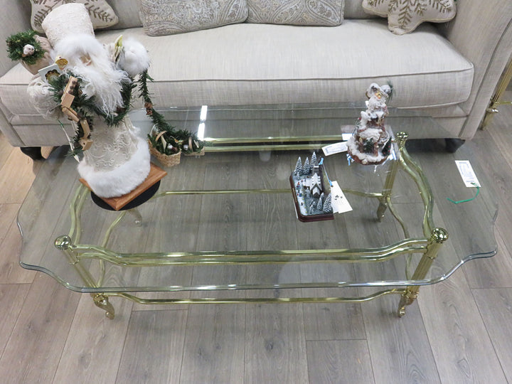 Brass & Glass Coffee Table