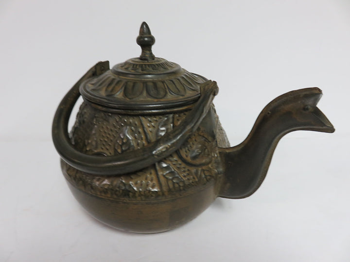 Distressed Bronze-Toned Teapot