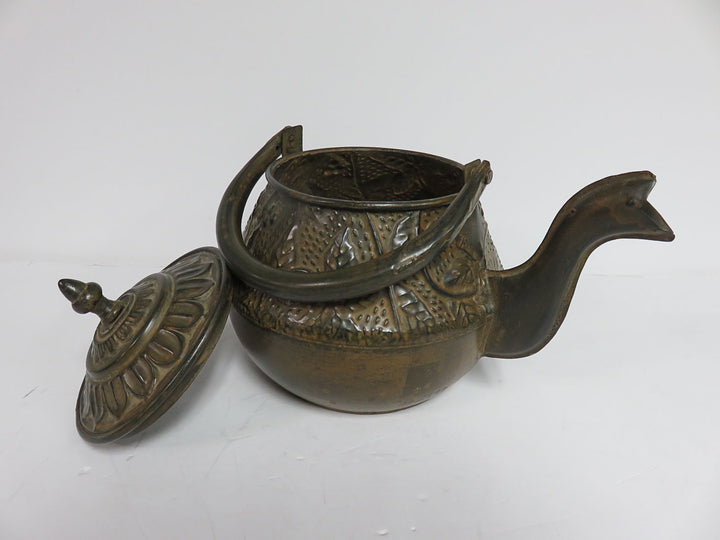 Distressed Bronze-Toned Teapot