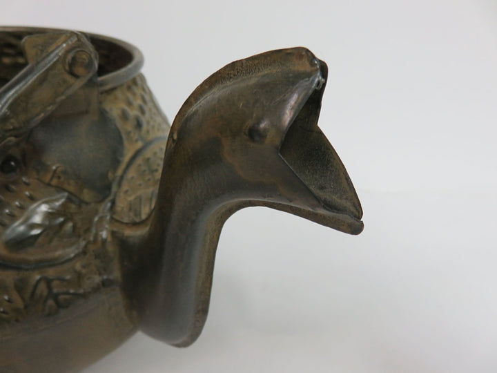 Distressed Bronze-Toned Teapot
