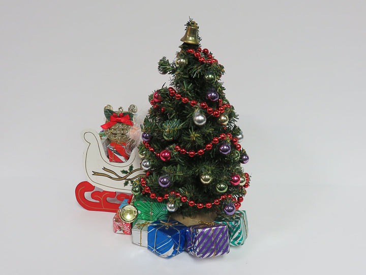 Santa in Wood Sleigh