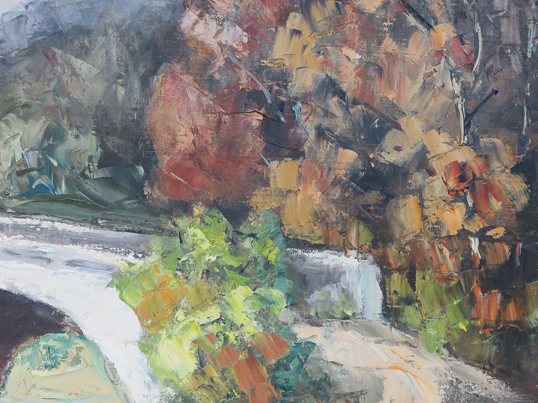 Original Oil Landscape with Bridge