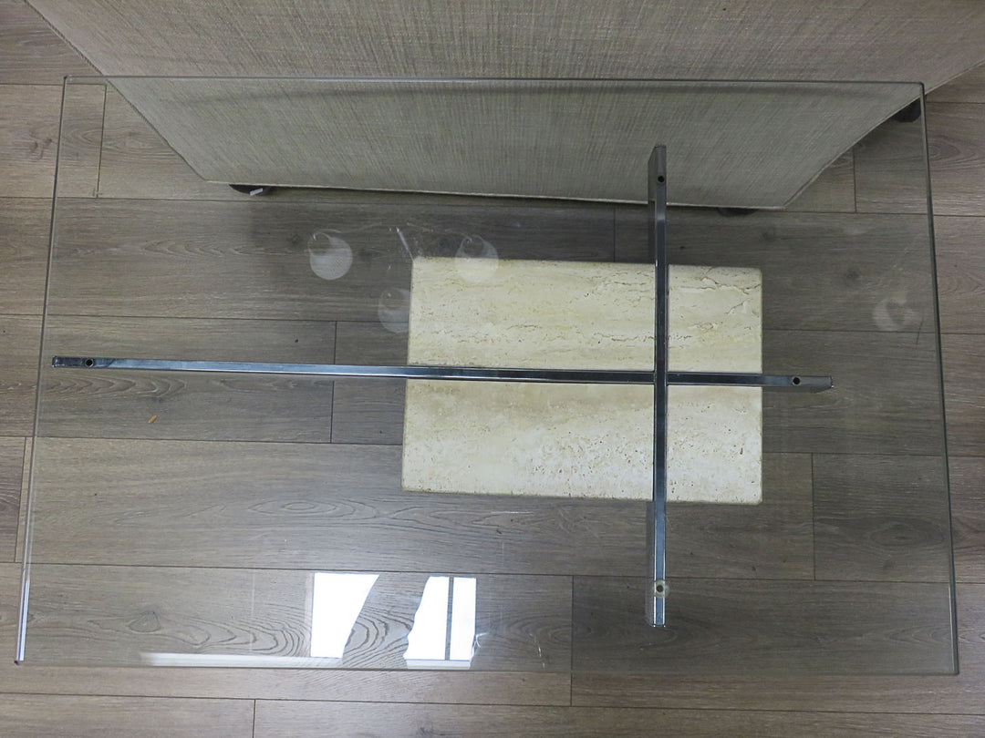 Stone & Glass End Table